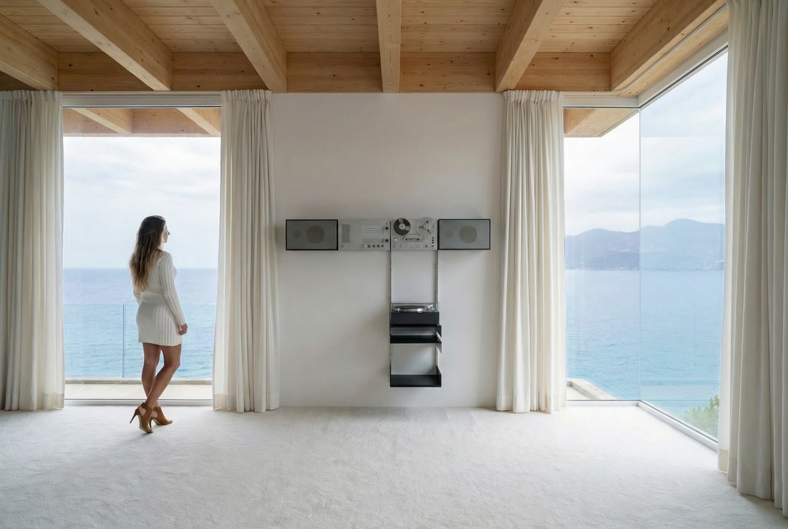 Braun wall unit Stereo Wandanlage "BLACK EDITION" By Dieter Rams, 1960's