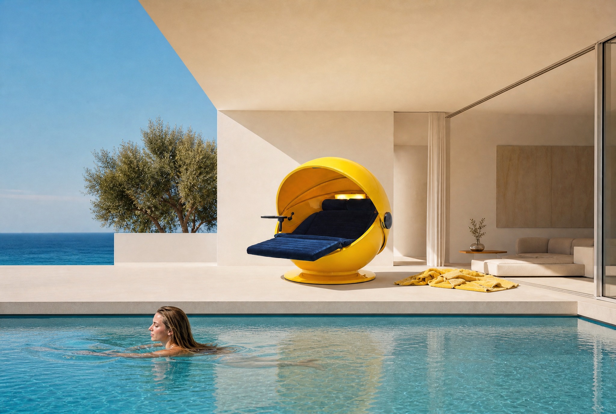 Sunball Chair van Gunter Ris & Herbert Selldorf voor Rosenthal, 1960s