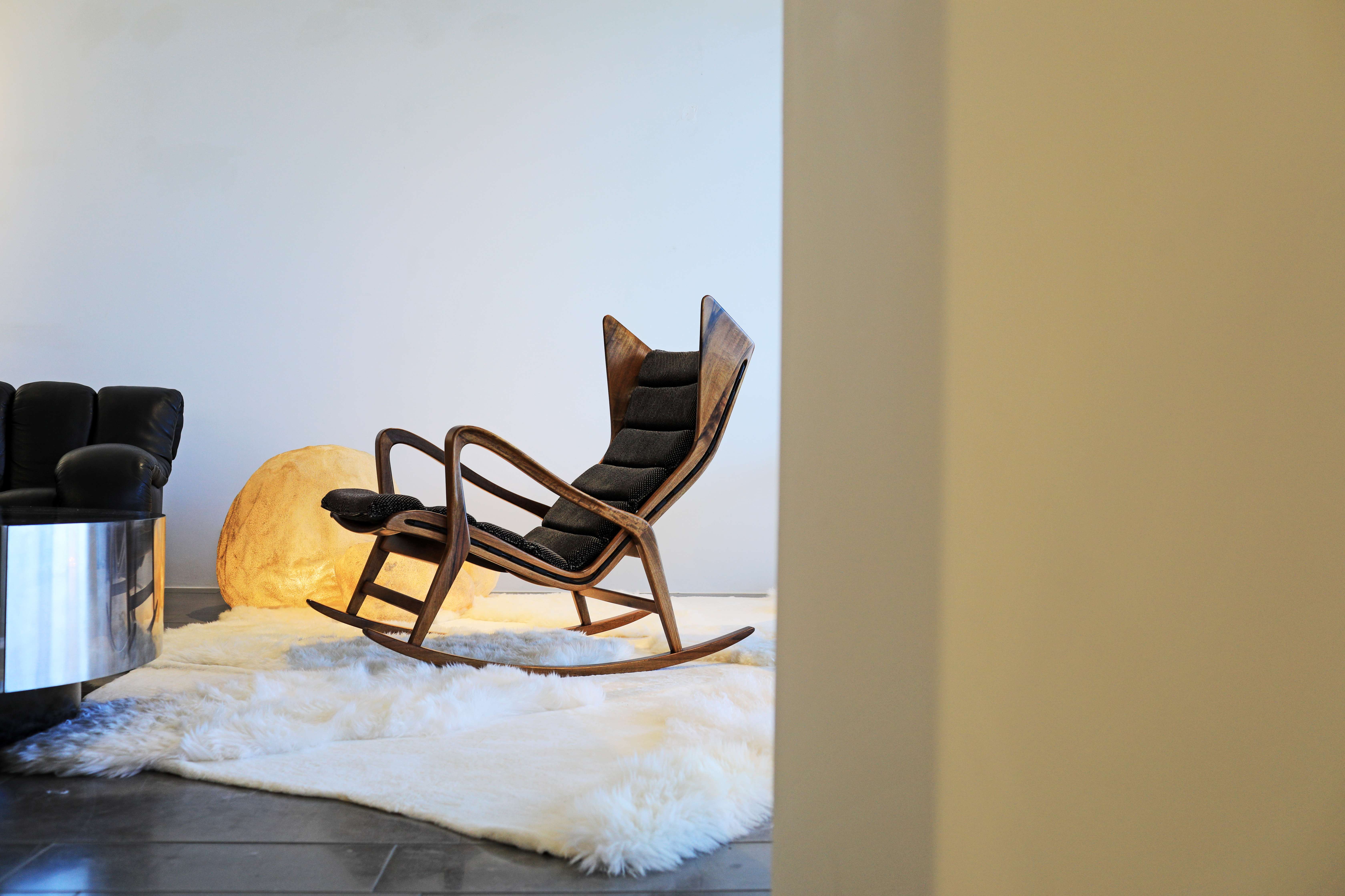 Rocking chair de Cassina modèle 572, années 1950