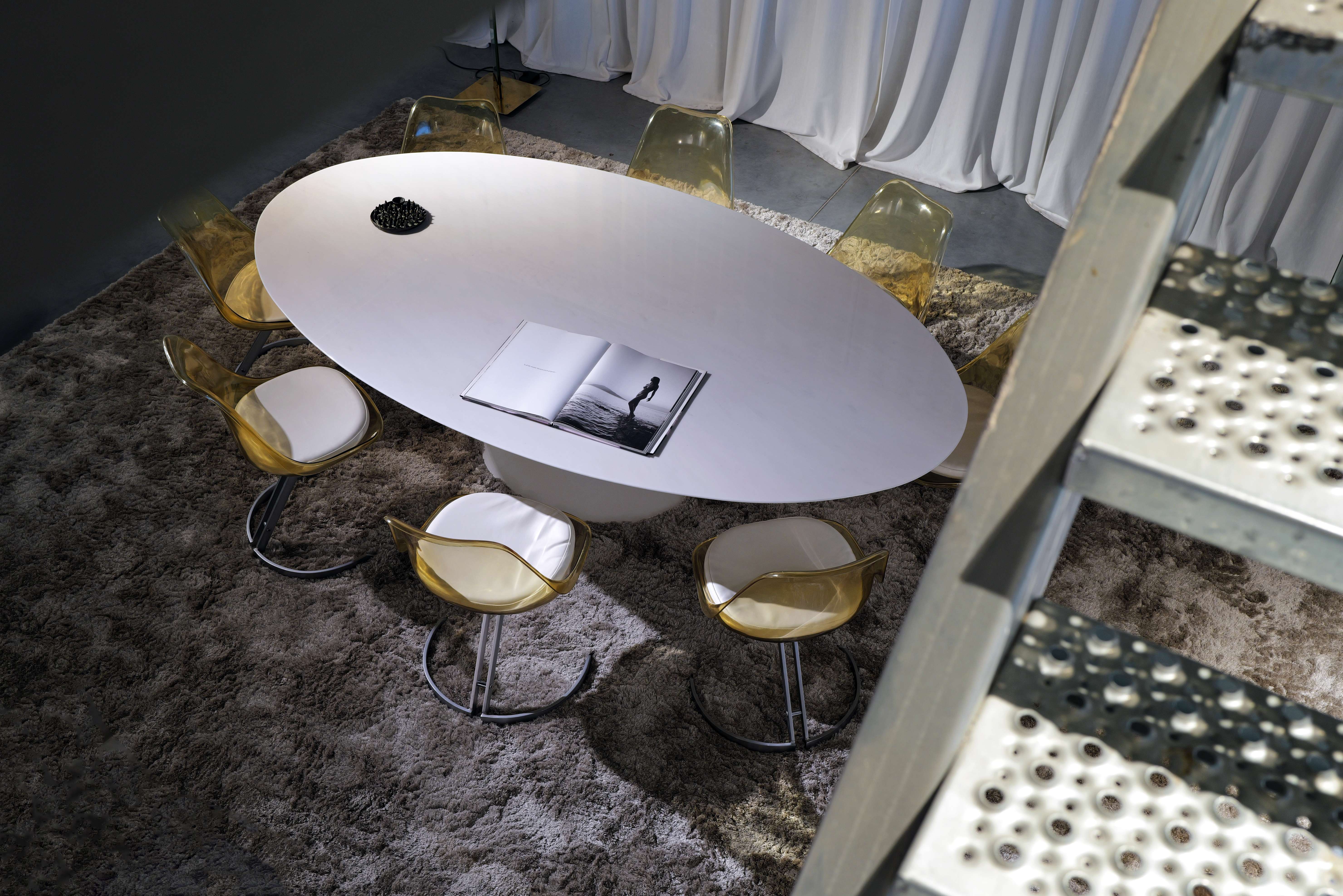 Stoelen acrylglas en chroom van Eurosteel, jaren 70