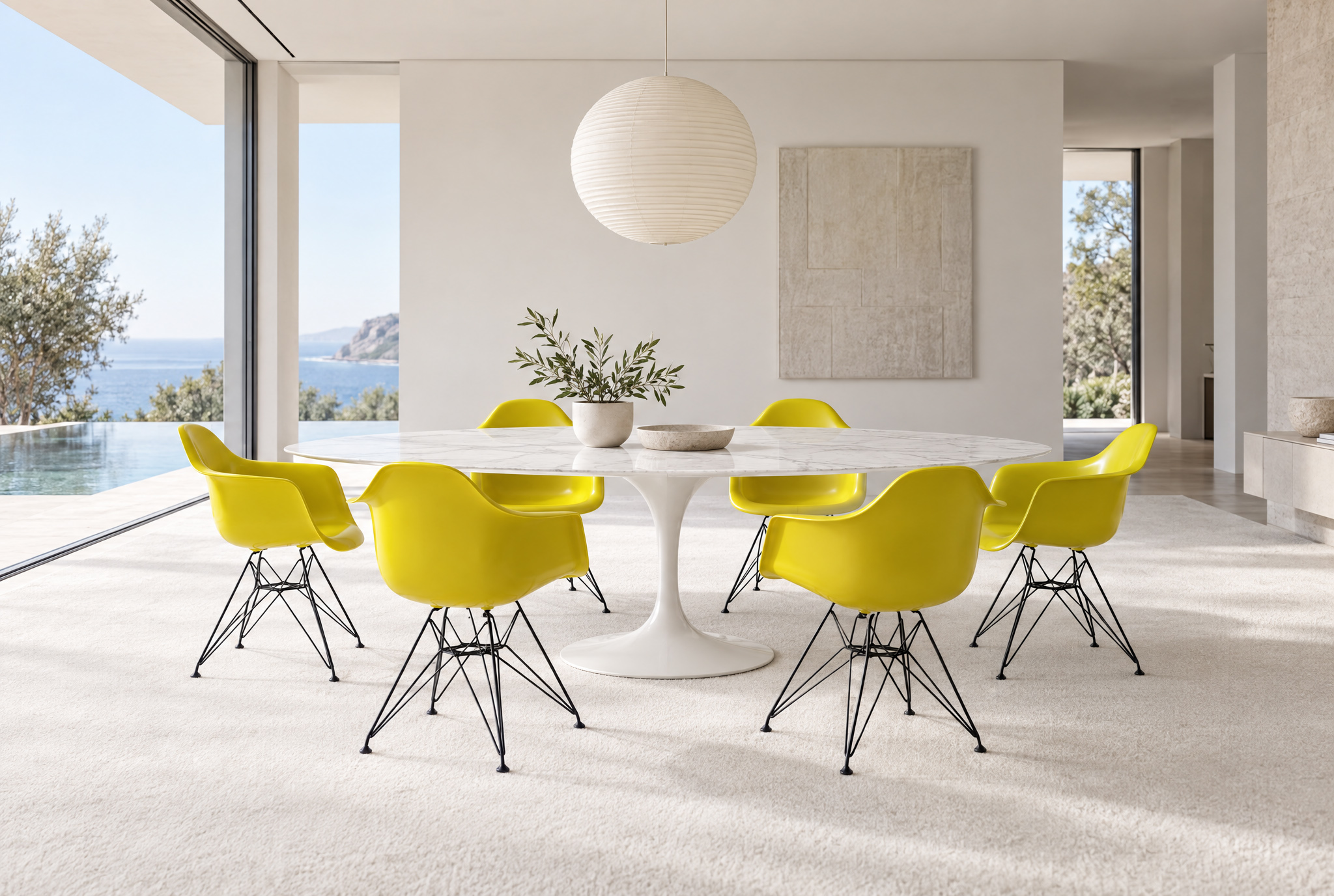 Set van 6 Eames Plastic Chairs DAR van Charles & Ray Eames