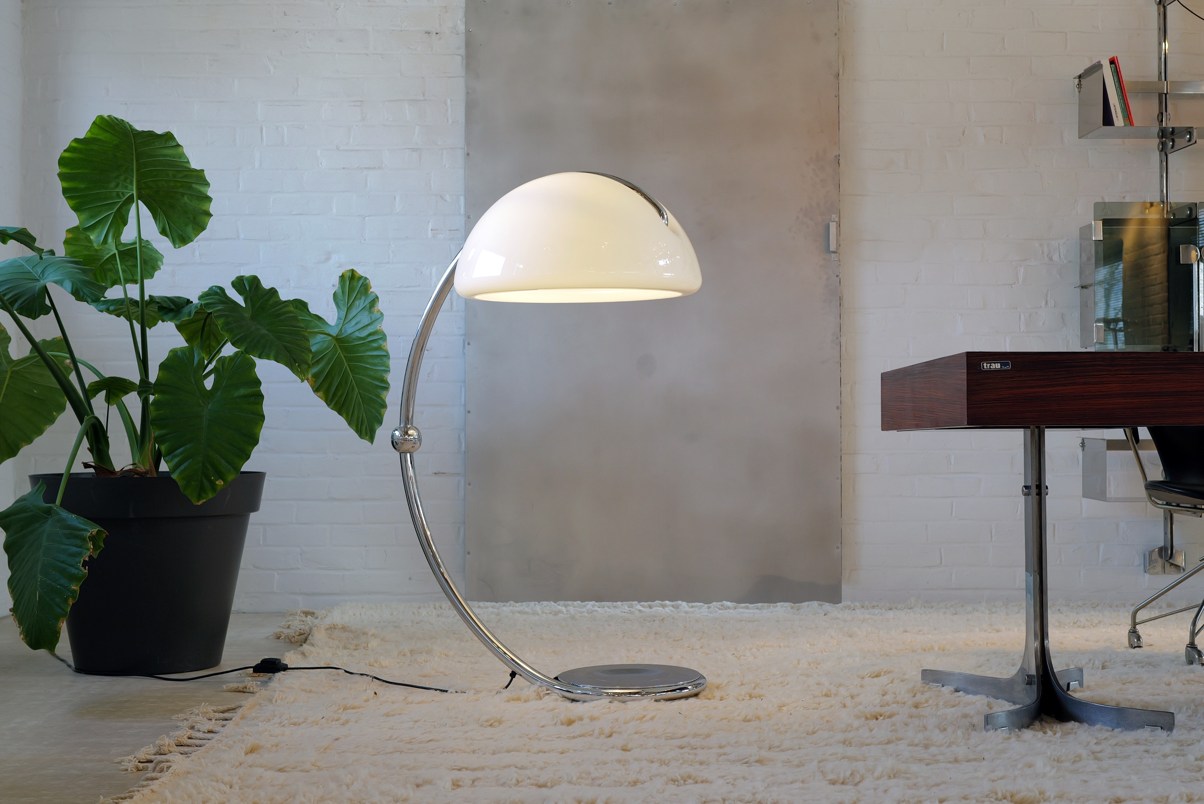 Italiaanse Serpente vloerlamp van Elio Martinelli, 1965