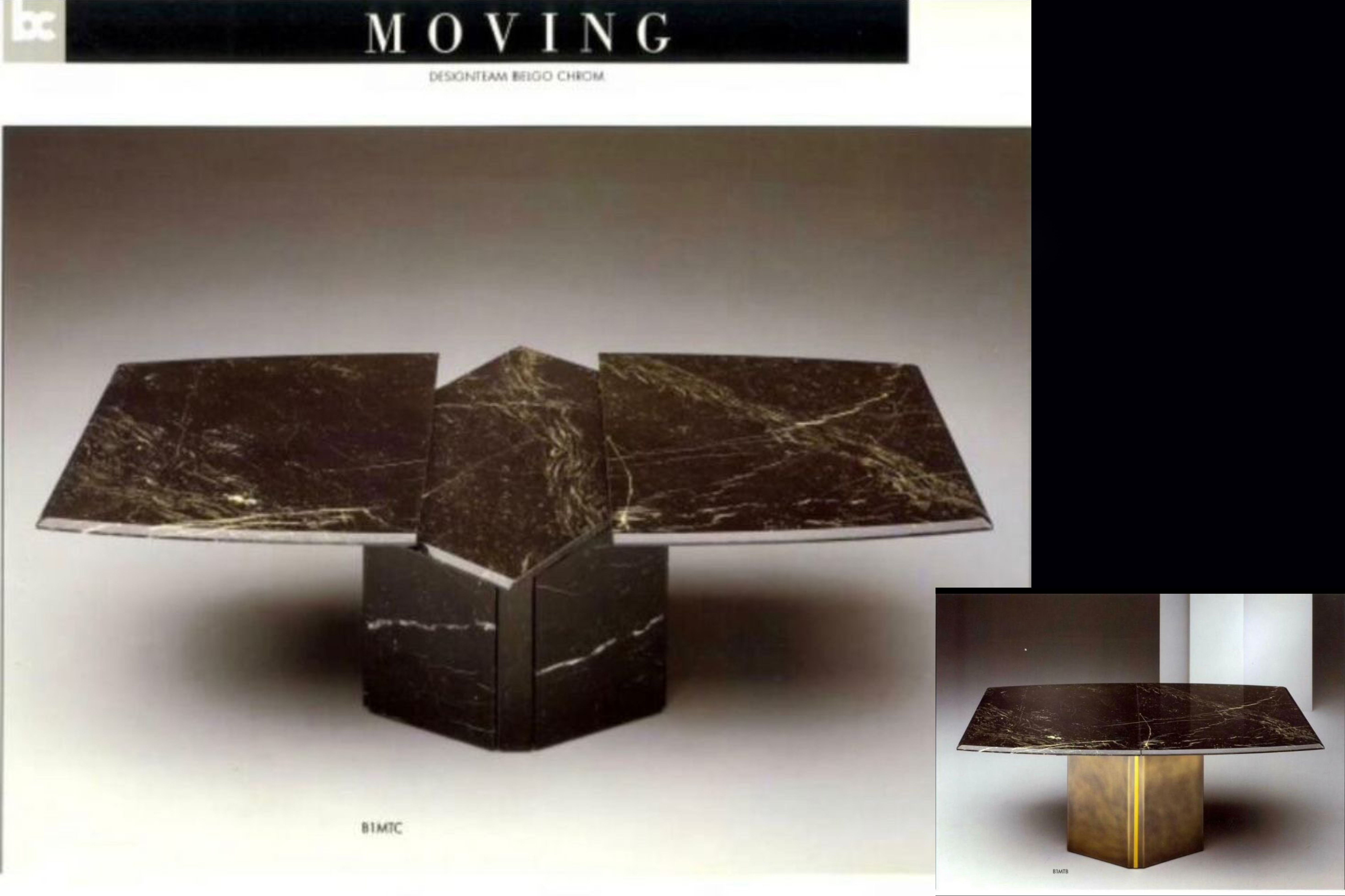 Moving table by Belgo Chrom, 1970's