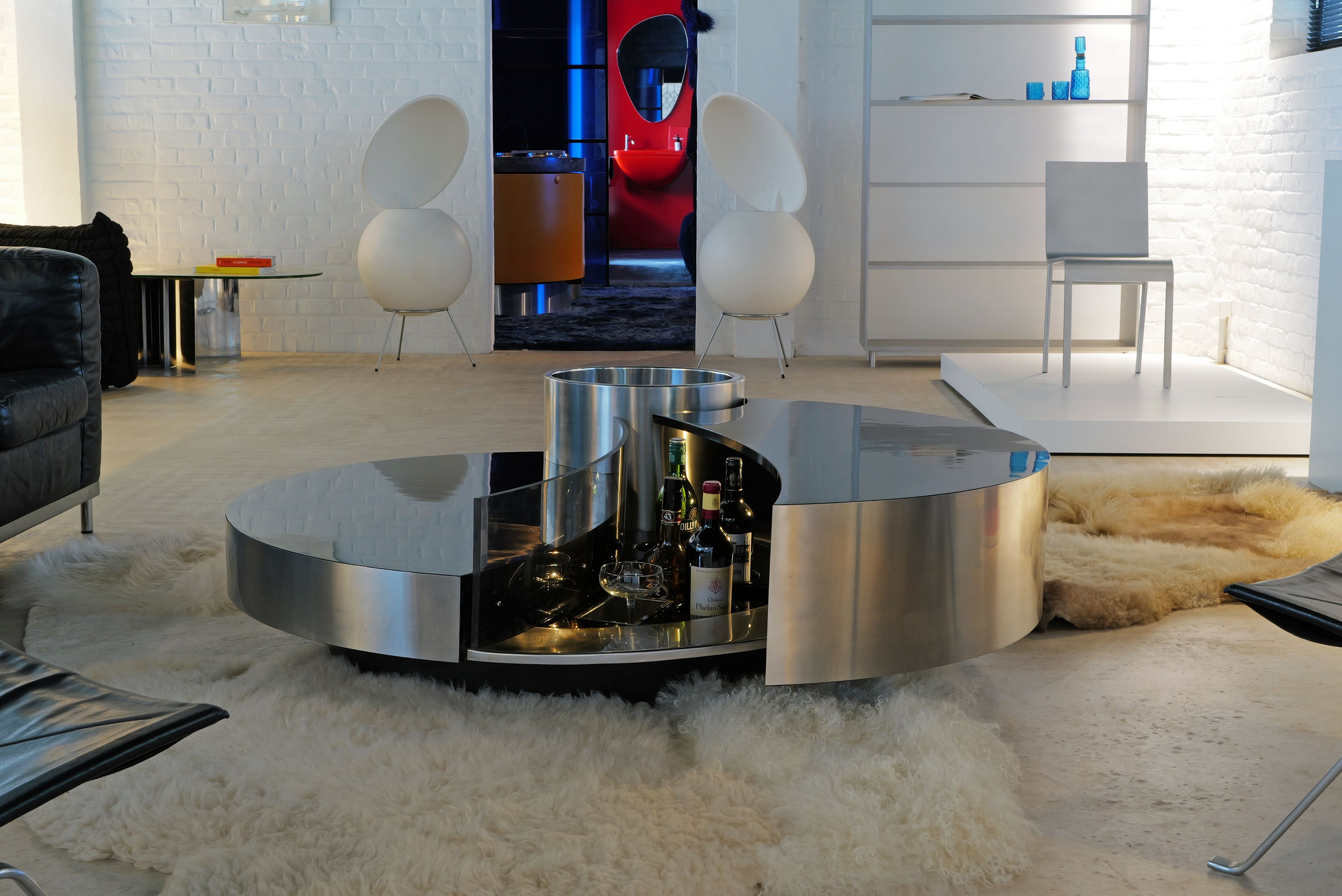 Massimo Papiri coffee table bar for Mario Sabot, 1970s