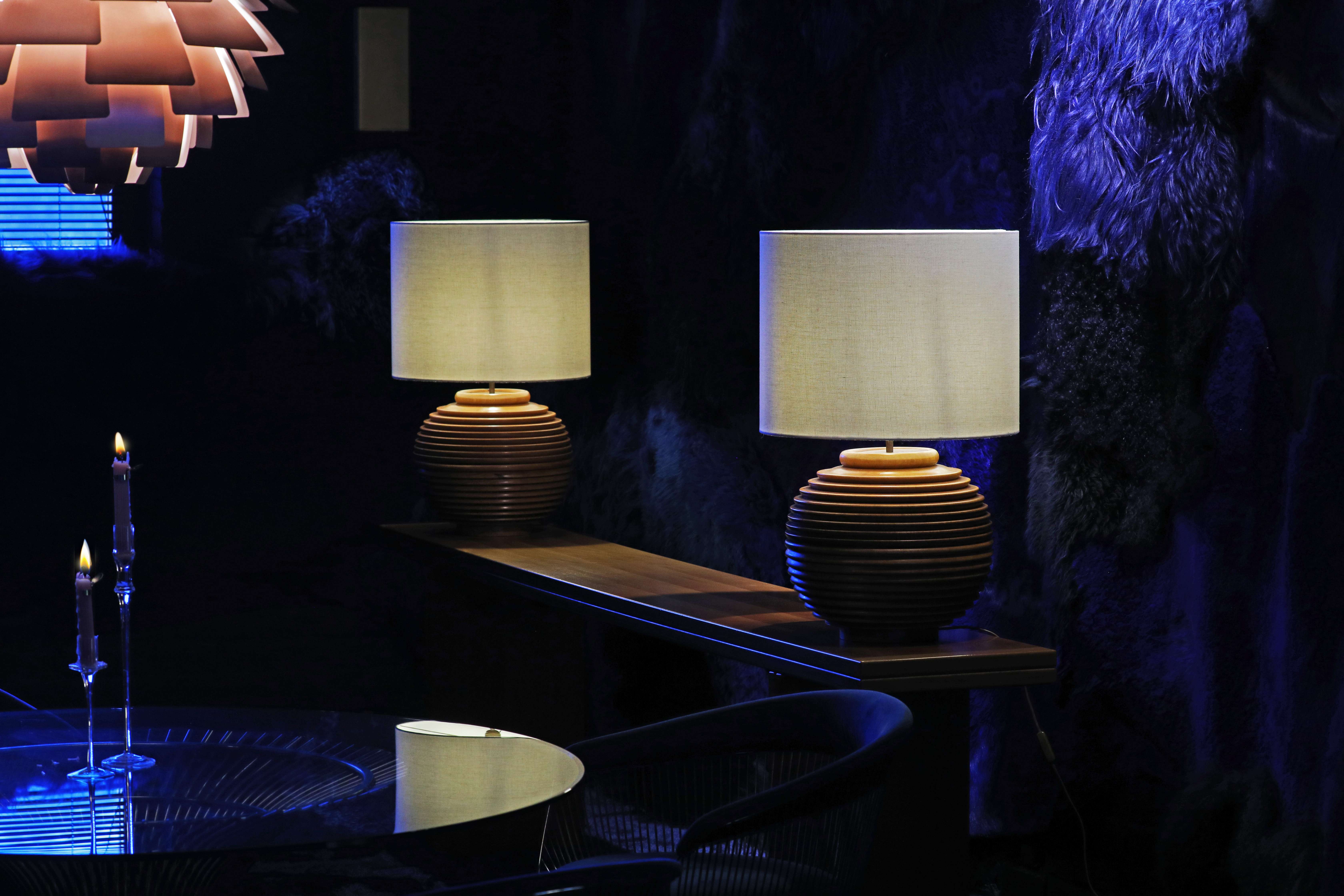 Unique wooden table lamps