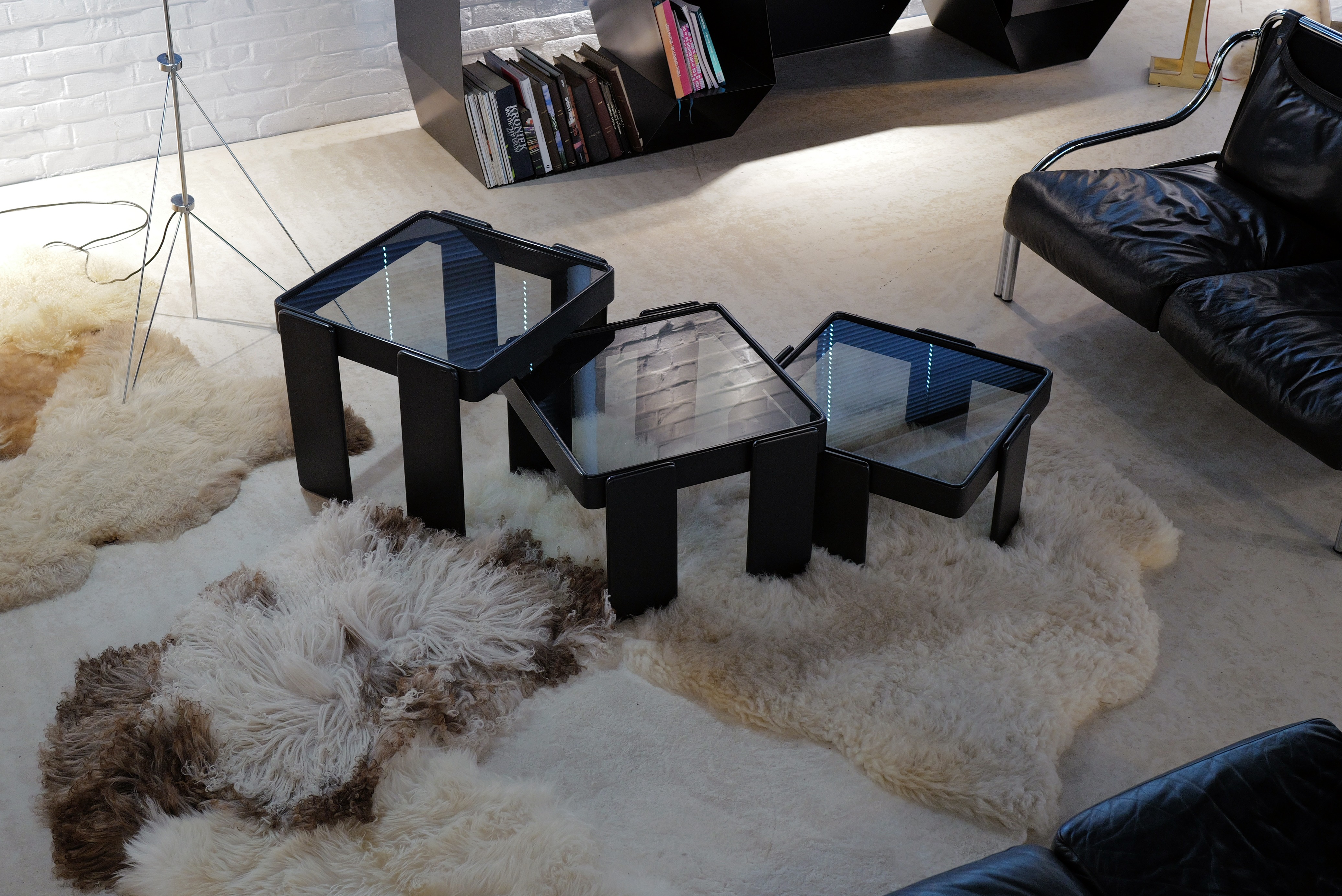 Side table set designed by Gianfranco Frattini for Casinna, 1960s
