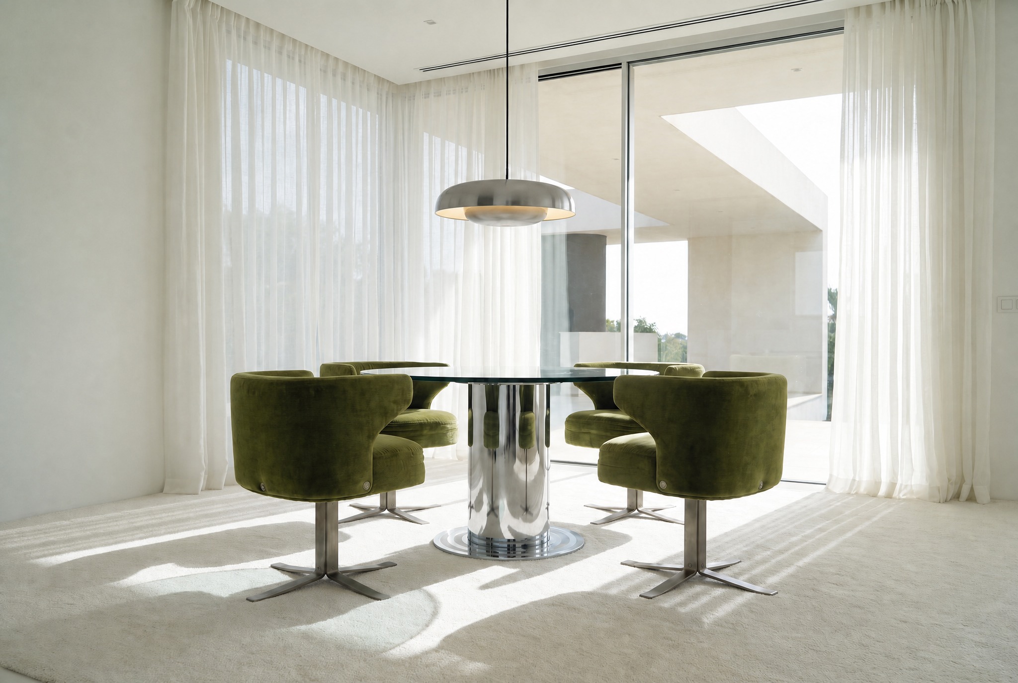 Aluminium Ceiling Lamp by Pirro Cuniberti for Sirrah, 1970's